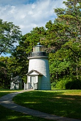 Three Sisters Lighthouses in Park on Cape Cod